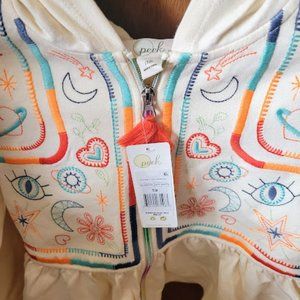 Peek Arent you curious size 10 girls embroidered hoodie